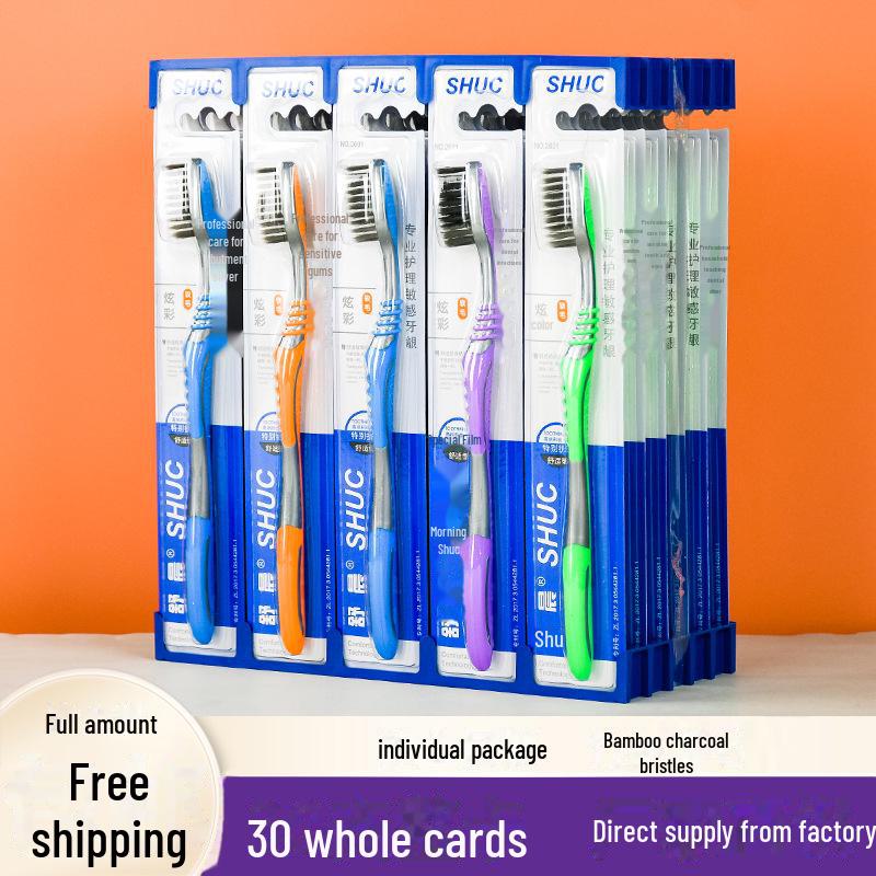 Shuchen Soft Bristle Bamboo Toothbrush 8501 - Advanced Gum Protection for Adults