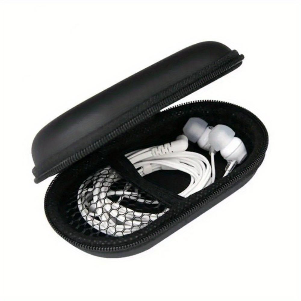 Earphone Storage Bag Oval Data Cable Zipper Pouch Multi-function Headphones Holder Case Headsets USB Line Accessories