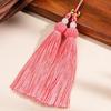Versatile Keychain with Double Tassels Designs Polyester Silk Fringe with Loop for Keys Bags Decoration