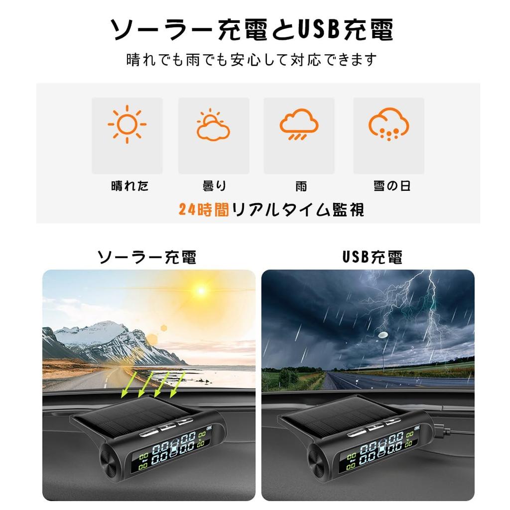 Tigwiss Tire Pressure Monitor, Air Pressure Sensor, TPMS Vibration Sensor, Tire Pressure Temperature Measurement,