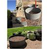 6-Packs 4ft x 18 Tall Round Galvanized Raised Garden Beds Outdoor for Planting Vegetables Flowers Herb Quartz Grey