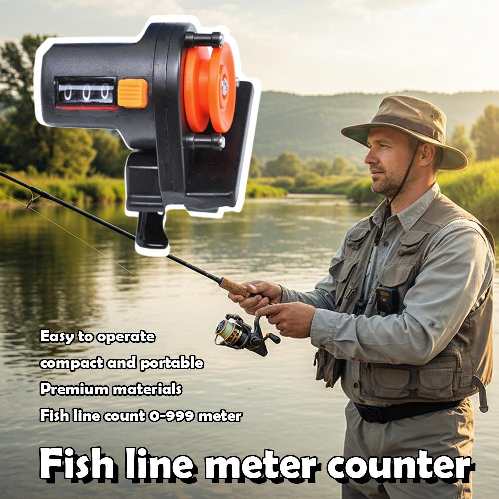 Fishing Line Counter 0-999M Fishing Line Depth Counter Finder Tool Tackle Length Gauge Counter Peso Fishing Equipment