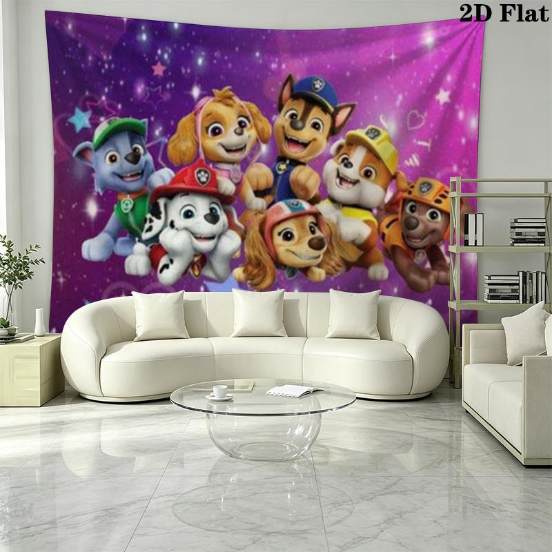 Dogs Cartoon Wall Tapestry Aesthetic Wall Hanging Printed Fabric Blanket Decorative Tapestries for Bedroom Living Room Home Decor