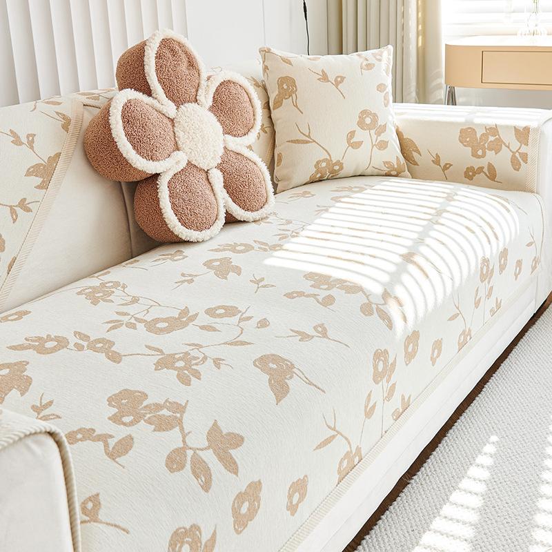 

Подушка для дивана, европейский люксовый чехол на сиденье High Sense, универсальный нескользящий чехол для дивана из синели Four Seasons 70*70cm