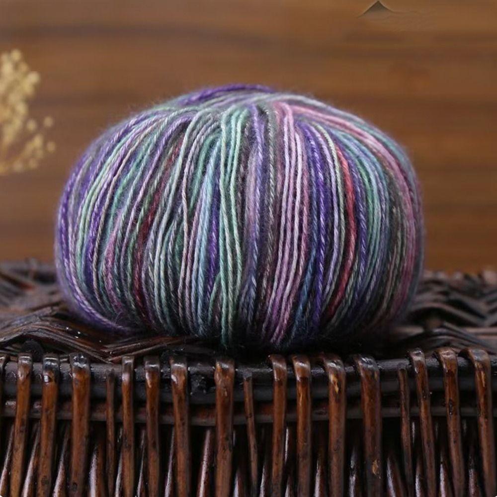 Super Soft Knitting Wool Yarn Manual Medium Thick Variegated Worsted Weight Yarn No Fading Multicolored Crochet Thread Yarn