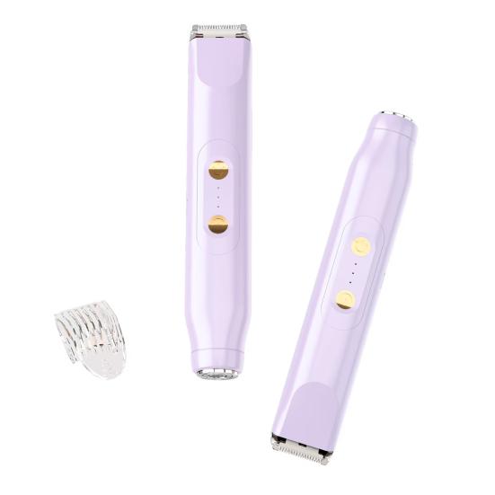

Women Electric Shaver Double Heads USB Rechargeable Waterproof Portable Face Body Bikini Area Arm Leg Hair Removal Epilator Razor светло-фиолетовый
