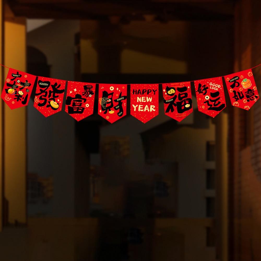 Paper Pull Flag Ornament Cartoon Snake Year Banner Hanging Snake Pendant  Spring Festival