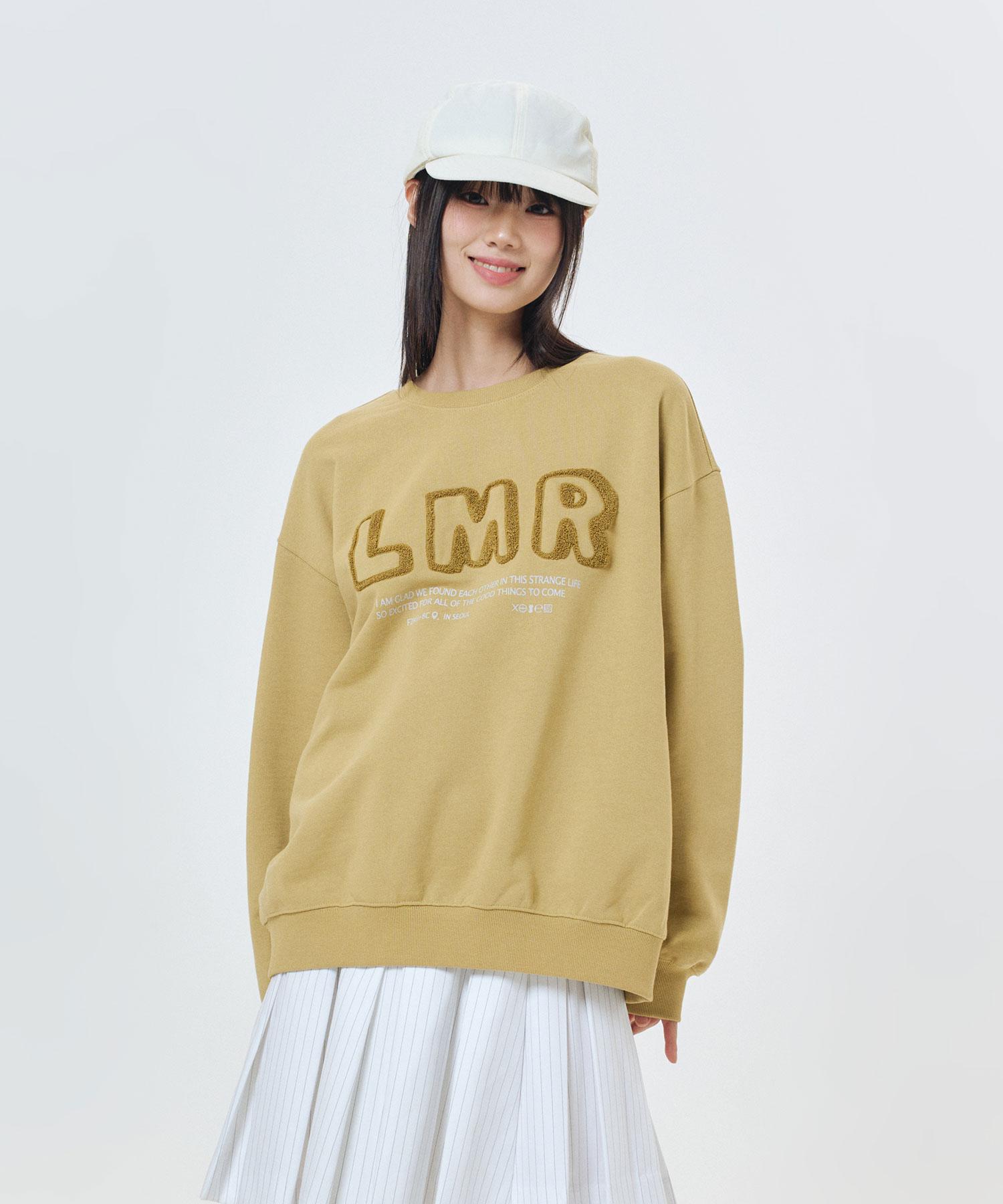 Lmr Boucle Lettering Logo Sweatshirt Yellow Yellow/M