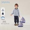 2026 Spring Boys' Polo Collar Hoodie & Pants Set - Embroidered Two-Piece Outfit