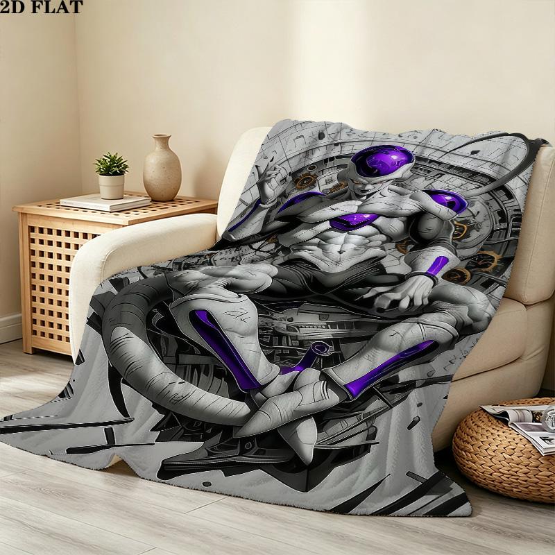 1PC Dragon Ball Patterned Flannel Blanket Suitable For All Seasons For Home Decor Warmth And Comfort Gifts Holiday Present