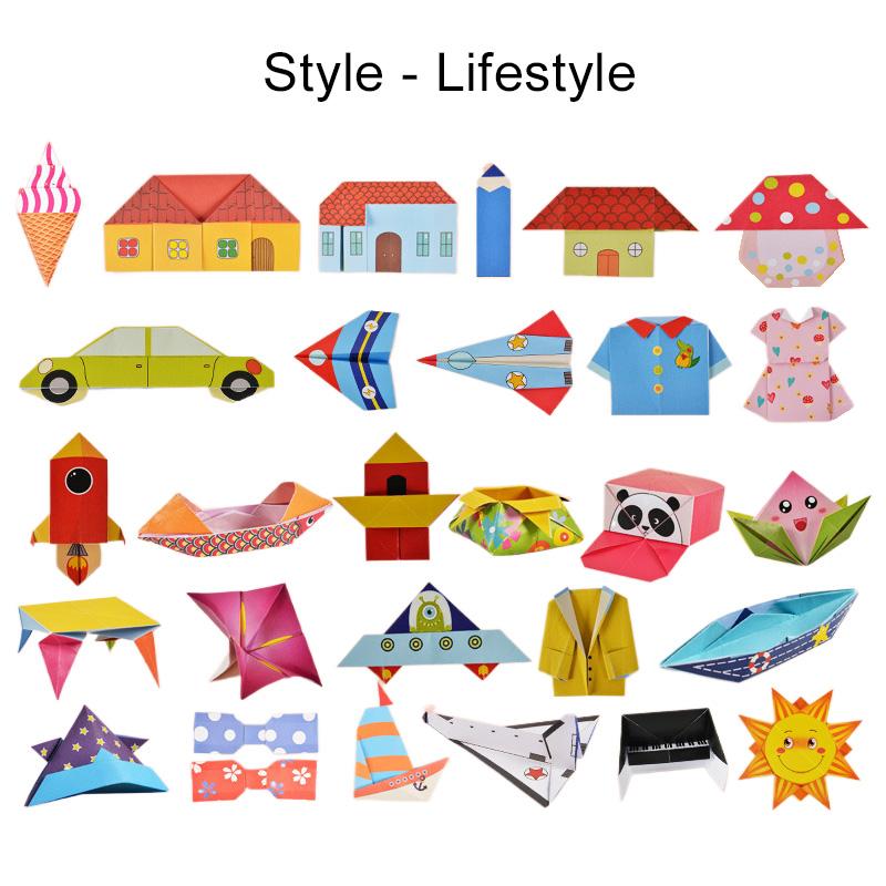 54/108 listů Kreslená sada Origami Zvířata / Životní styly Ruční výroba DIY Origami Vhodné pro začátečníky Dekorativní papír TMZ