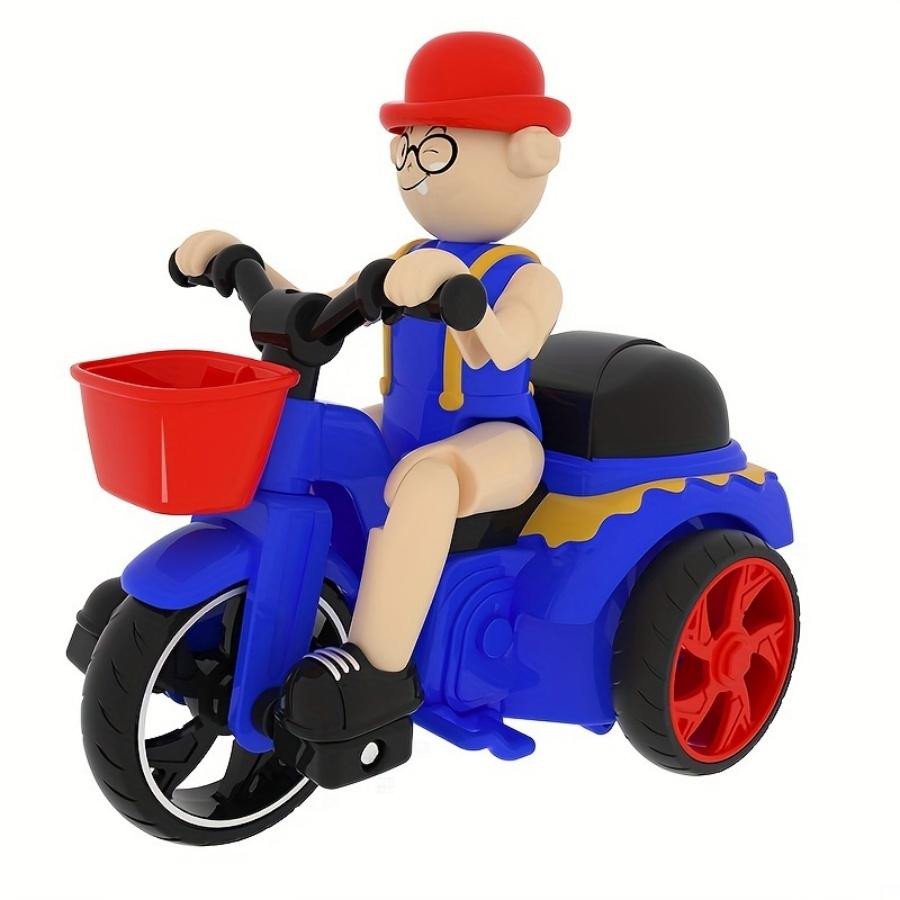 Stunt Tricycle, 360 Spin, Movable Parts Toy, Multi-color, Children's Gift, Interactive Play