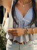 Y2K Spicy Girl Lace Stripe Camisole Sleeveless Vest