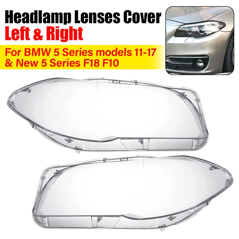 Head Lights Cover For BMW 5 Series F18 F10 2011-2017 Transparent Housing Front Headlights Lens Shell  Lampcove Car Accessories