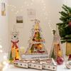 Christmas Decorations DIY Handmade House Luminous Wooden Ornaments Christmas Tree Snowman Atmosphere Pendant Send Light String
