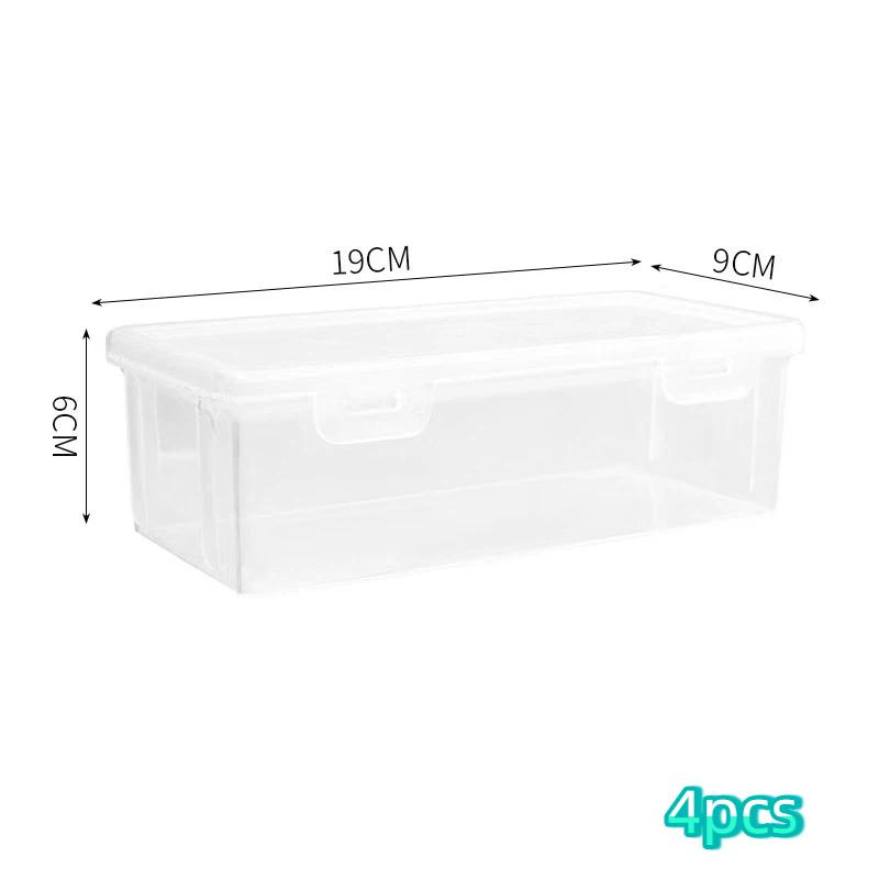 4 Pack Clear Plastic Storage Boxes With Secure Locking Lids Large Capacity For Art Supplies Organizing Home School