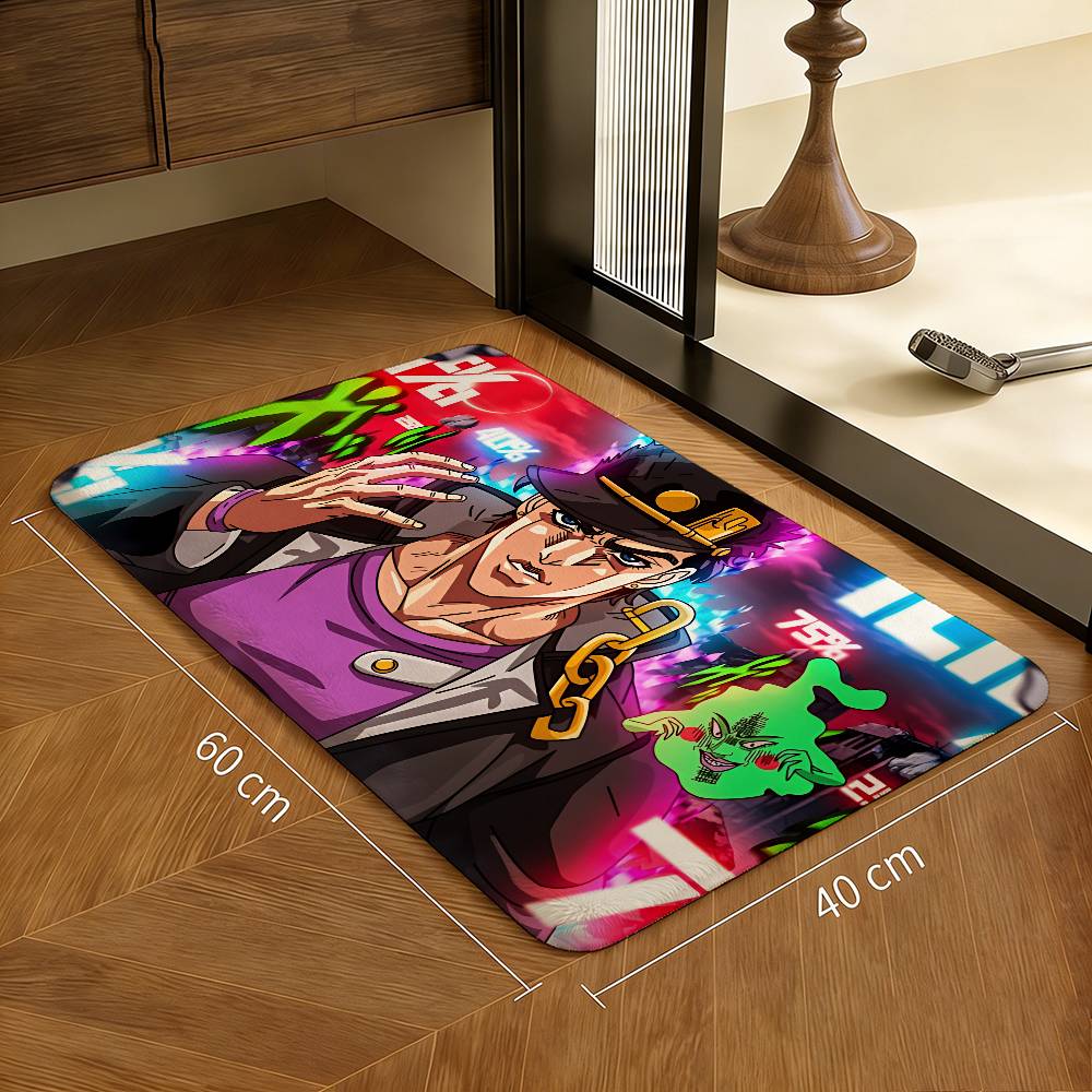 Anime J-JoJo Japan Floor Mat INS Style Soft Bedroom Floor House Laundry Room Mat Anti-skid Bedside Area Rugs