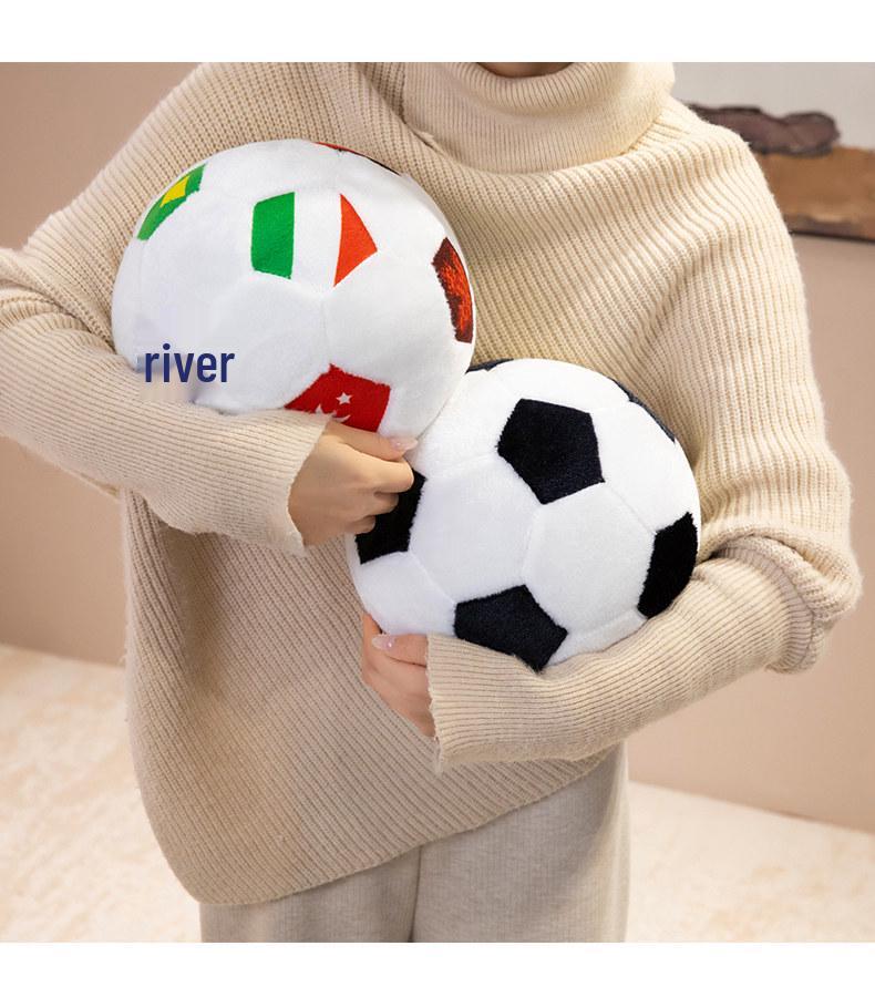 Cross-border World Cup Football Plush Toy: Creative Spherical Doll Gift for Kids and Home Décor