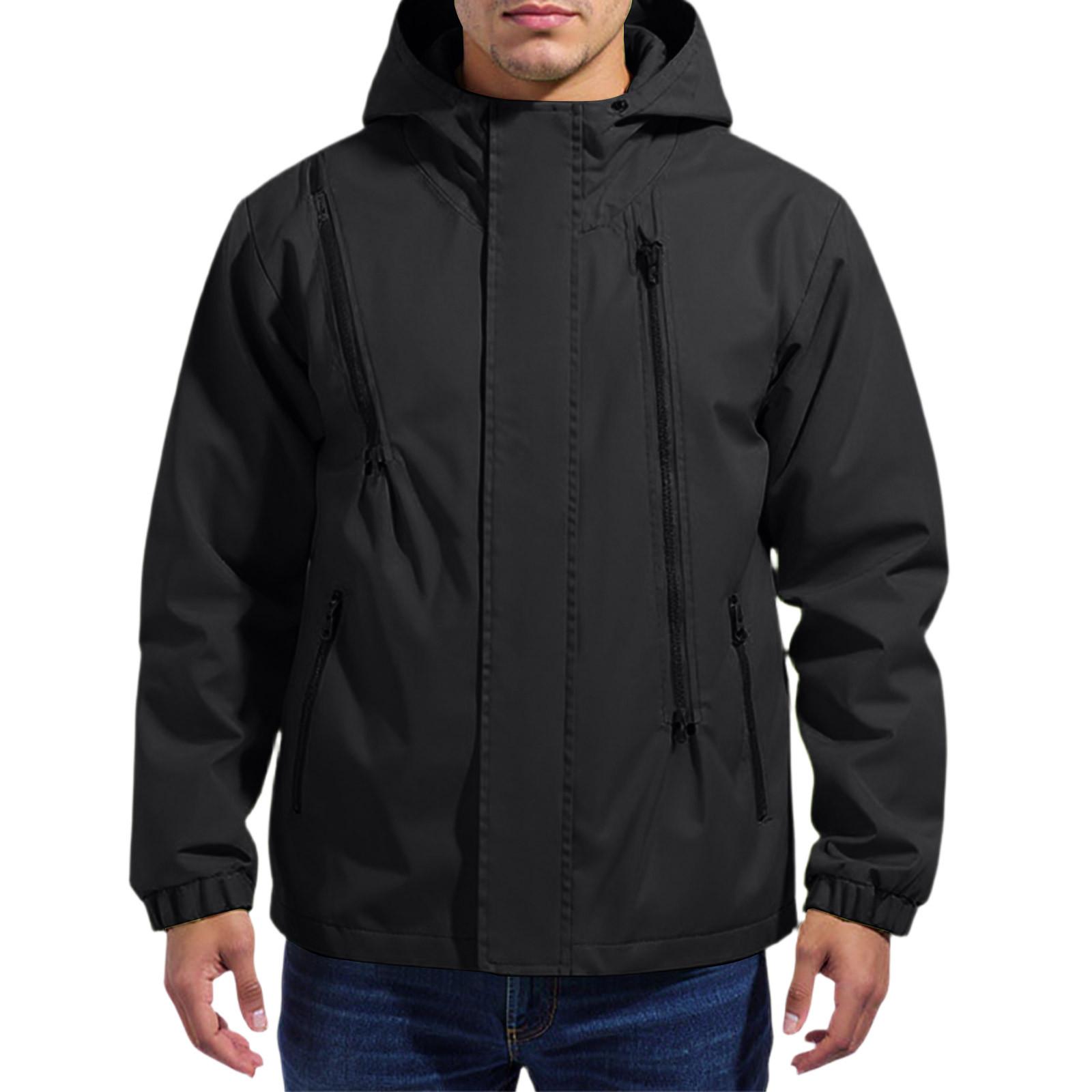 

Men S Loose Half Zipper Hooded Sweatshirt And Submachine Jacket XXXL чорний