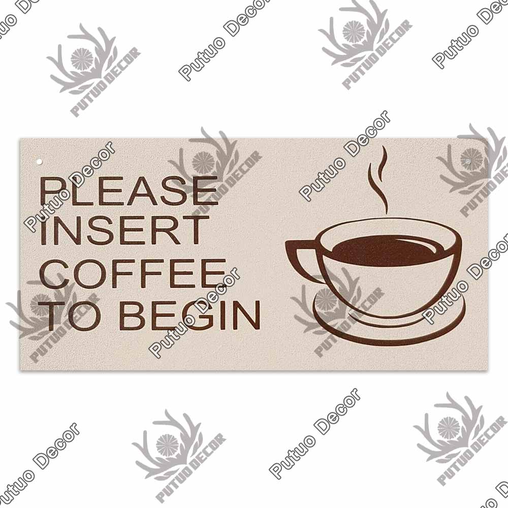 Coffee Metal Hanging Signs Decorative Plaques Door Aluminum Plaque In Home Decor Cafe Kitchen Hanging Home Decor