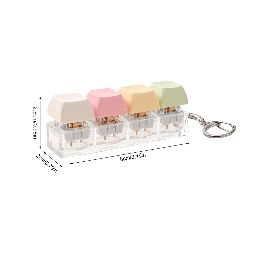 Tastatur Fidget Stressabbau Fingerspitzentaste Leiser Tasten-Klicker Fidget Spielzeug Schlüsselanhänger Geburtstagsgeschenk für Erwachsene Jungen Mädchen