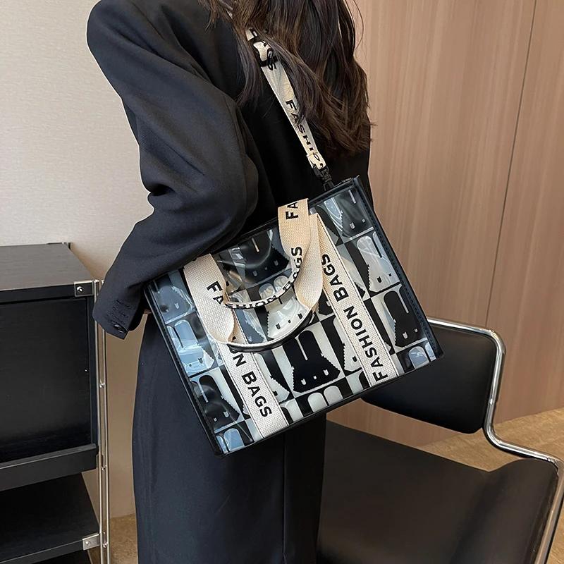 Fashion Designer PVC Graffiti Handbags  New Large Capacity Lady Trend Messenger Crossbody Bags Cool Girls Brand Shoulder Bag