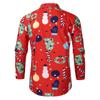 Men Casual Snowflakes Christmas Deer Printed Christmas Shirt Top Blouse