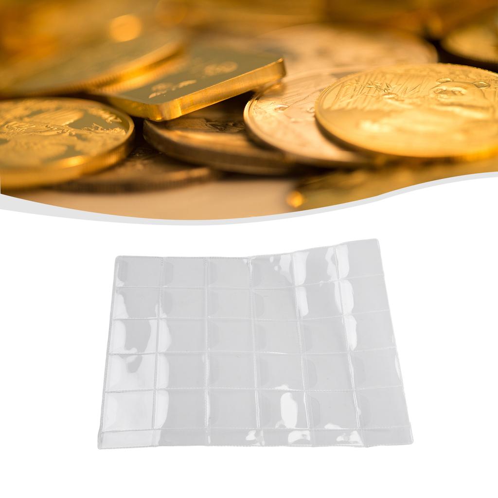 10pcs Transparent Coin Holder Sheets with 30 Pockets Perfect Storage Solution for Collecting Badges and Tokens