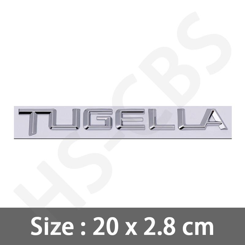 

Car 3D Metal Tugella Letter Logo Auto Body Emblem Badge Decals Auto Tailgate Sticker Decorative Car Styling Accessories серебряный