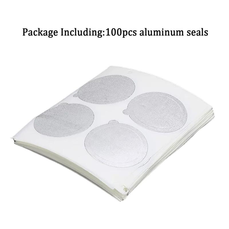 100PCS Aluminum Coffee Pods Stickers Coffee Pods Sealers Preservation Covers Coffee Pods Sealing Lid for Coffee Pods