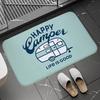 Home Happy Campers Mat Floor Decoration Carpet Non-slip Easy Area Rug Living Room Home Office Washable Doormats
