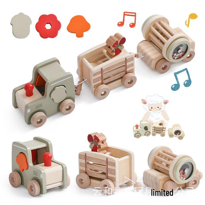 Wooden Baby Educational Shape Recognition Train Puzzle Toy Set