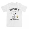 Snoopy And Charlie Brown for Men Women T Shirts Peanuts Merch Leisure Tee Shirt T-Shirt Pure Cotton Classic Clothing