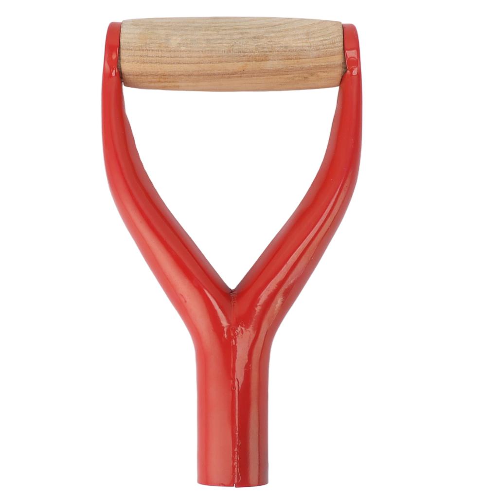Shovel Handle Y Shaped 12.22in Inside Diameter Replacement Spade Handle with Wooden Grip for Garden