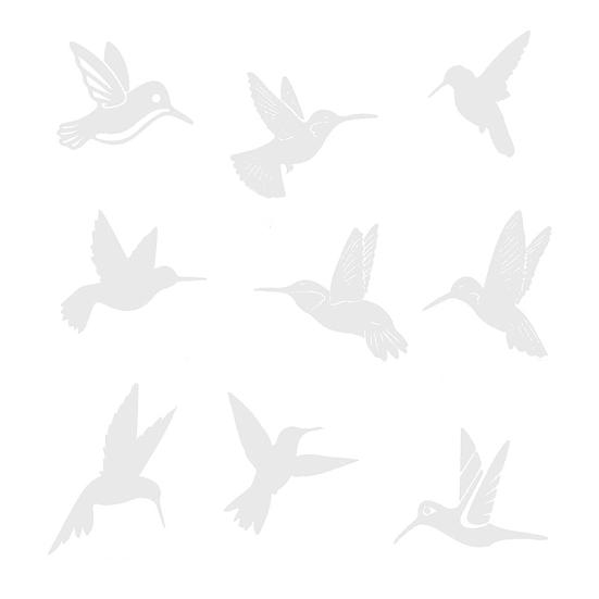 

9 Sheets Bird Strike Prevention Window Decals UV-Reflective Static Cling Stickers for Glass Collision Deterrent Stickers for Wild Birds 1 Set
