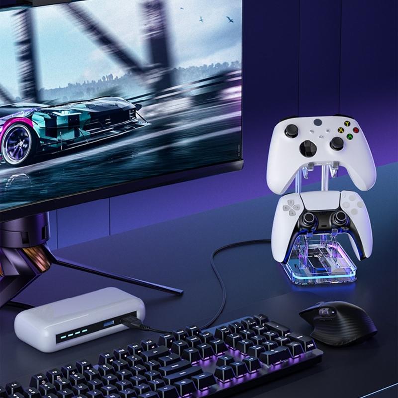 Universal Gamepad Controller Bracket Headphone Stand Hanger Storage Rack Compatible for Game Handle Base Support Holder