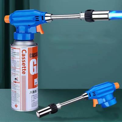 Pistolet à gaz butane brûleur à flamme métallique avec tuyau tête de pulvérisation torche de soudage briquet d'extérieur camping barbecue lance-flammes équipement de soudage