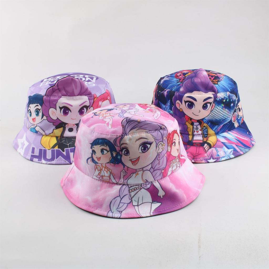Kids' Demon Slayer Cartoon Bucket Hat - Unisex Wide Brim Sun Protection