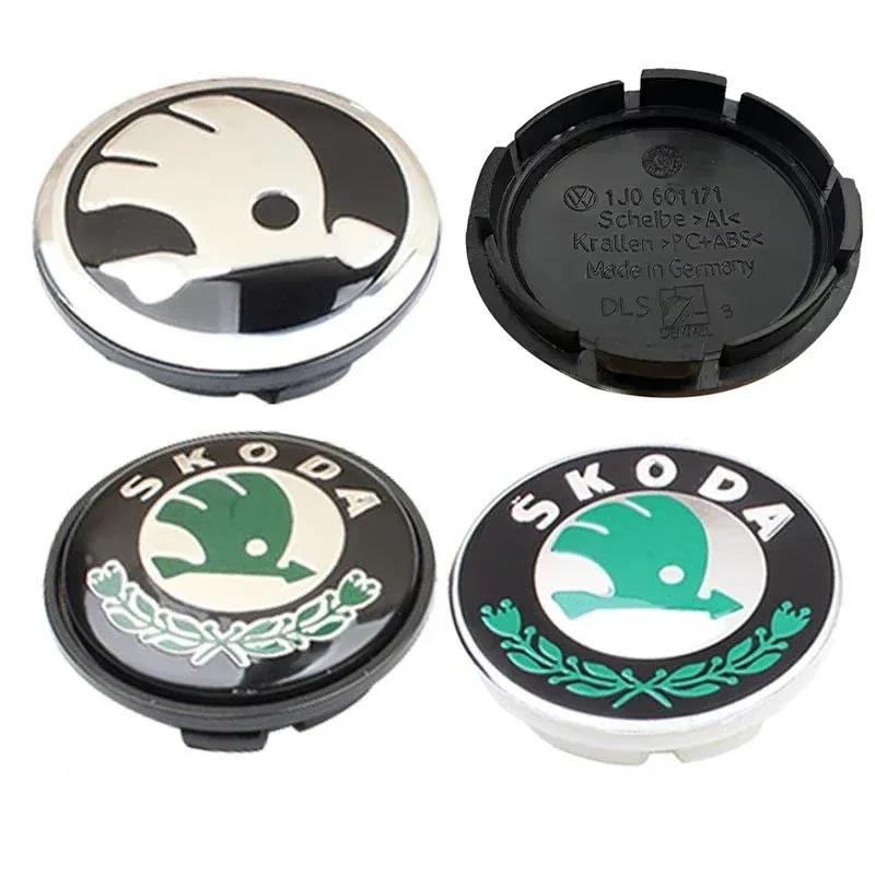 for Skoda 4pcs 55mm 65mm Car Wheel Rims Center Cover Hub Cap Emblem Fabia Octavia Kodiaq Superb Karoq Fabia A5 A7 VRS VII Yeti