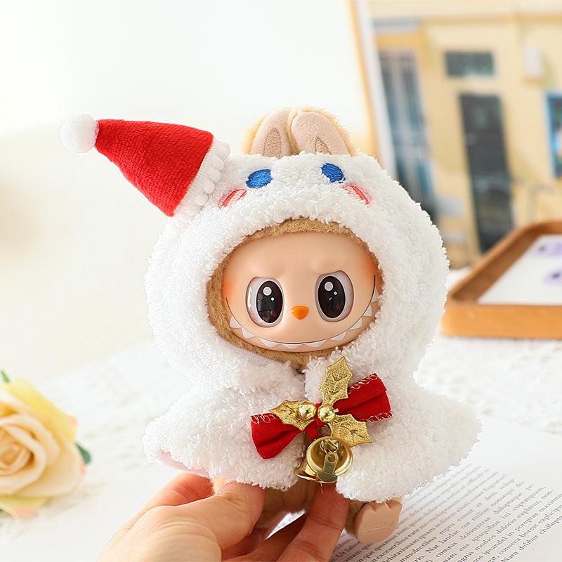 LABUBU Blind Box Doll Clothing Set for Generations 1 & 2 LABUBU Sit-Down Party Doll Christmas Cape & Hat Outfit