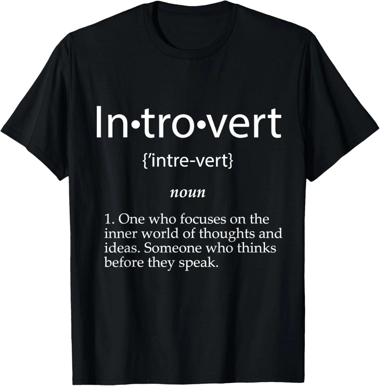 Introvert Definition Anti Social Alone Quiet Introvert Gamer Gift Unisex T-Shirt XL