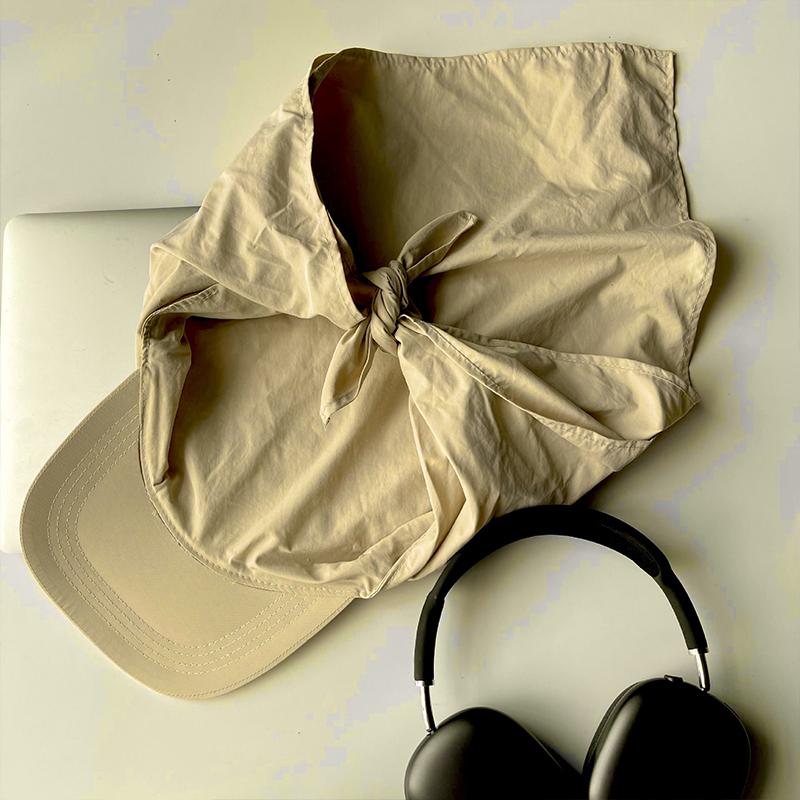 Fashion Lace Up Headscarf Baseball Cap For Women Outdoor Travel Trendy Sun Hat