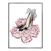 Pósteres de Perfume para Mujer Moda Impresiones Fotos Flor Rosa Labios Sexy Maquillaje Chicas Arte de Pared Pinturas en Lienzo para Decoración de Habitación Nórdica