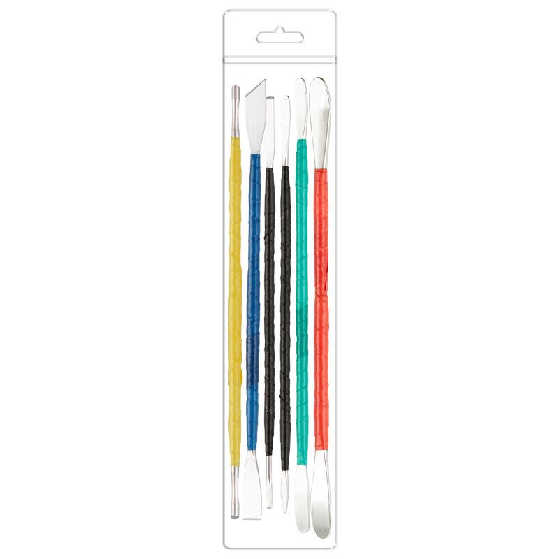 6-Piece Polymer Clay Sculpting Tool Set for Pottery and Handmade Clay Craft P10/Stainless Steel Polymer Clay Spatula