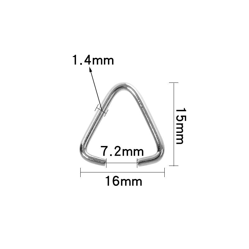 50-200pcs Triangle Clasps Buckle Metal Open Jump Rings Loops Split Rings Connectors For DIY Jewelry Making Accessories Wholesale