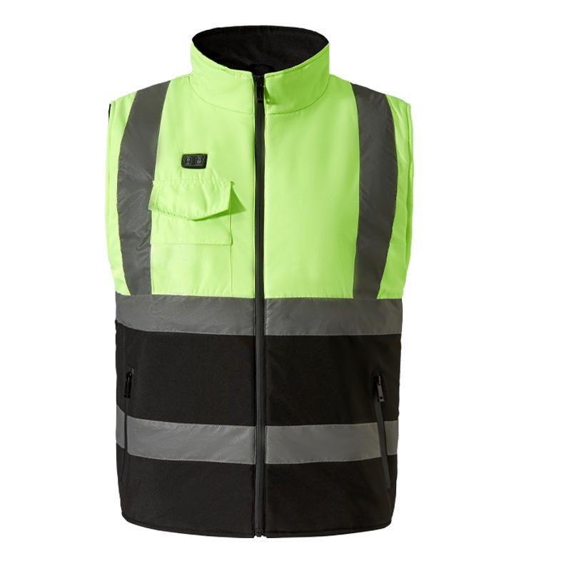Smart Heated Reflective Vest for Outdoor Winter Warmth and Cold Protection