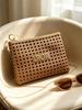 Dior Pletená síťovaná kosmetická taštička Velká kapacita 23×16 cm Zlatý zip Kosmetická taška Cestovní Dámská Denní úložná taštička