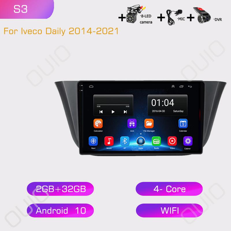 2din IPS HD Android 10 Android 10 Car Radio Multimedia Player Carplay Auto GPS Navigation DSP BT For Iveco Daily 2013 2014 -2021
