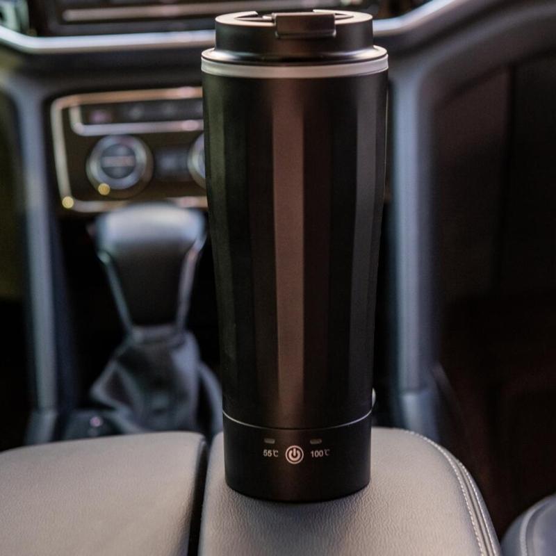 Intelligent Temperature Control Vehicle Heating Cup 500ml Stainless Steel Insulated Mug For Commuting Camping Office Use