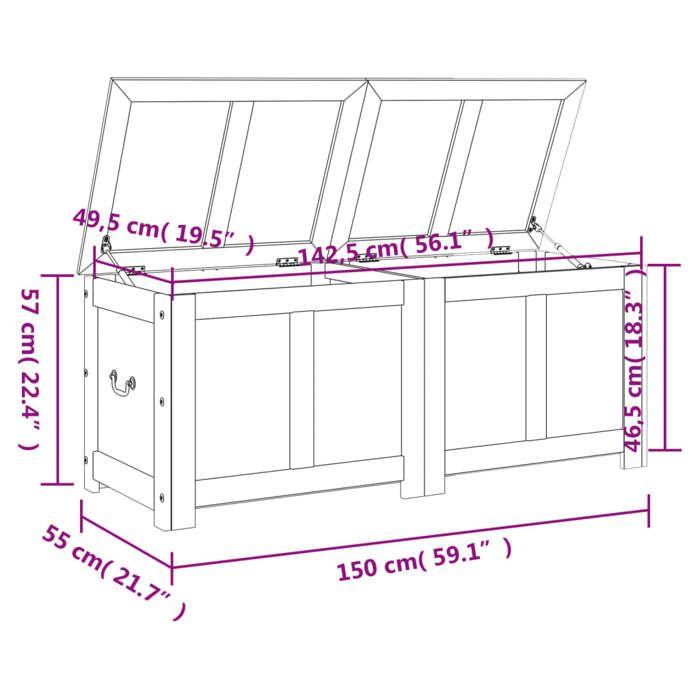 VidaXL Coffre de Rangement avec Couvercle, Boîte à Jouets, Armoire de Rangement, Organisateur de Salon Couloir, Marron Bois 364917